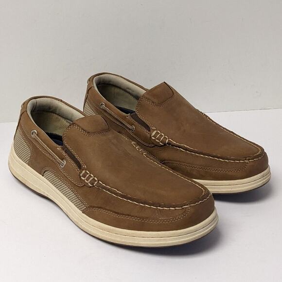 Dockers Tiller Boat Shoes, Dark Tan Leather, Men\'s 11.5 M main image 4